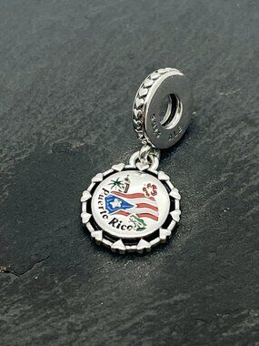 Pandora Special Puerto Rico Country Exclusive Sterling Silver Dangle Charm